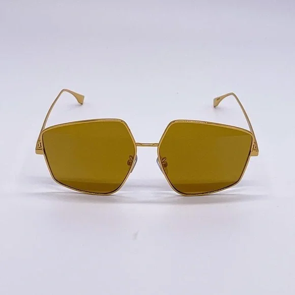 FENDI GOLD/SILVER MIRRORED STRIPED UNISEX SUNGLASSES FE40016U FENDI GOLD MIRRORED STRIPED UNISEX SUNGLASSES FE40016U main image 3